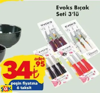 EVOKS BIÇAK SETİ 3’LÜ